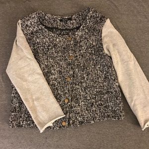 Cropped Button-Up Blazer